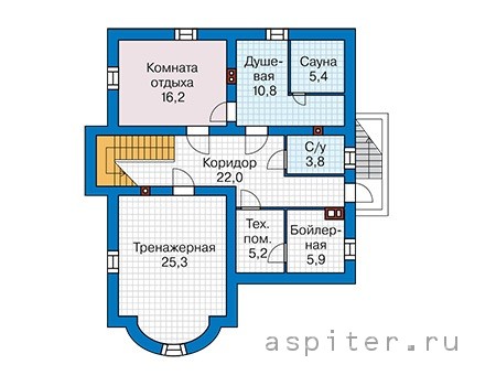 Дом из газобетона 2 этажа с цоколем